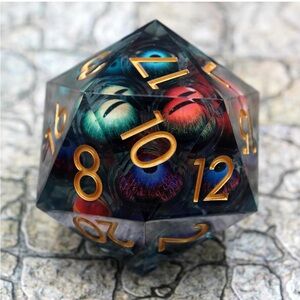 Giant 50mm D20 Dungeons and Dragons Dice EYEBALLS
